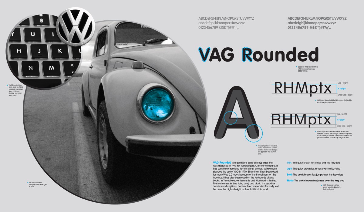VAG Rounded Volkswagen AG 1979 Sans Serif